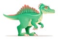 Cute spinosaurus dinosaur vector illustration