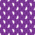 Cute spooky Halloween ghosts vector repeat pattern