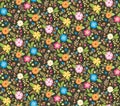 Cute spring floral seamless background. Vector illustration Royalty Free Stock Photo