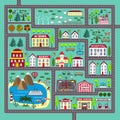 Cute square road play mat for kids activity and entertainment