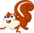 Cute squirrel cartoon. Chipmunk, color.