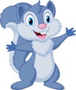 Cute squirrel cartoon posing Royalty Free Stock Photo