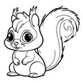 Cute Squirrel Coloring Pages for Kids