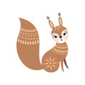 Squirrel in ethnic style