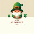 Cute st patricks day card with copy space