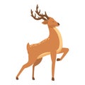 Cute stag icon cartoon vector. Animal fauna