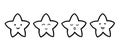 Cute Star Emoticons icon set. Hand drawn doodle style