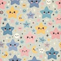 CUTE STAR PRINT BACKGROUND IN VECTOR Royalty Free Stock Photo