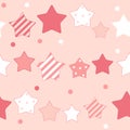 Cute Star Seamless Pattern Background Vector