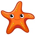 Cute starfish cartoon. Starfish clipart vector