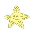 Cute starfish vector illustration element Royalty Free Stock Photo
