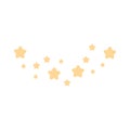 Cute stars for kids. isolated design children, stickers. Baby shower little stars