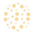 Cute stars for kids. isolated design children, stickers. Baby shower little stars
