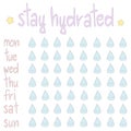 Cute stay hydrated printable planner