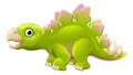 Cute Stegosaurus Cartoon Dinosaur