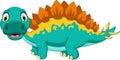 Cute stegosaurus cartoon Royalty Free Stock Photo