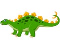 Cute stegosaurus cartoon Royalty Free Stock Photo