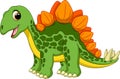 Cute stegosaurus cartoon Royalty Free Stock Photo