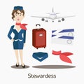 Cute stewardess standing