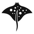 Cute stingray icon simple vector. Fish animal Royalty Free Stock Photo