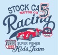 Cute stock car racing team