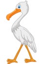 Cute stork cartoon Royalty Free Stock Photo