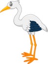Cute stork cartoon Royalty Free Stock Photo