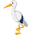Cute stork cartoon Royalty Free Stock Photo