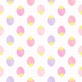 Cute strawberry seamless pattern background