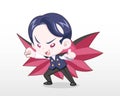 Cute Style Child in Vampire Costume Illustration