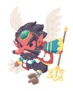 Cute style Japanese Tengu cartoon illustration