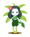 Cute style Thai ghost lady Tanee cartoon illustration