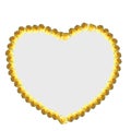 Cute stylish corporate gray layout with an unusual heart with yellow roses