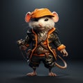 Cute And Stylish Pirate Tv Show Figurine With Street Dance Elements