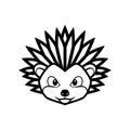 Cute Stylized Hedgehog Head Vector Illustration Royalty Free Stock Photo