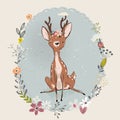 Cute summer deer