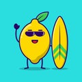 Cute summer lime cartoon character vector design