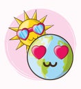 Cute sun design Royalty Free Stock Photo