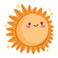 cute sun spring character