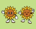 cute sunflowers cartoon for children book