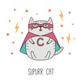 Cute super hero cat Royalty Free Stock Photo