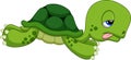 Cute super turtle cartoon running