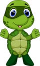 Cute super turtle cartoon