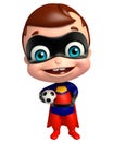 Cute superbaby with Football