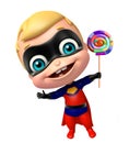 Cute superbaby with Lollipop