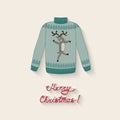 Cute sweater with Christmas deer