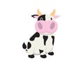 Cute and Sweet Cow Illustration Royalty Free Stock Photo