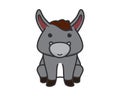 Cute and Sweet Donkey Illustration