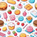 cute sweets seamless pattern Royalty Free Stock Photo