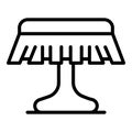 Cute table icon, outline style